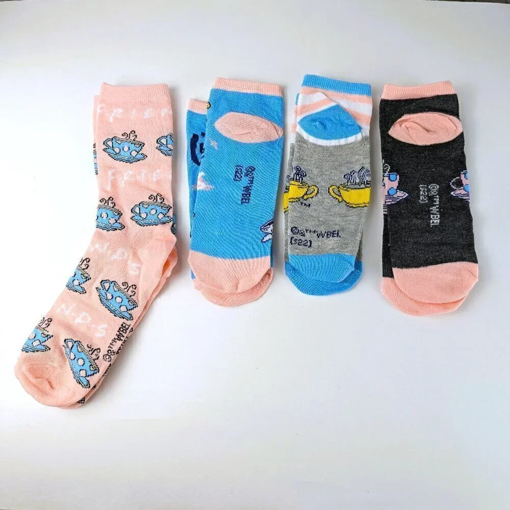 NEW Friends Pink/Blue Women's Sock Set - 4 Pairs